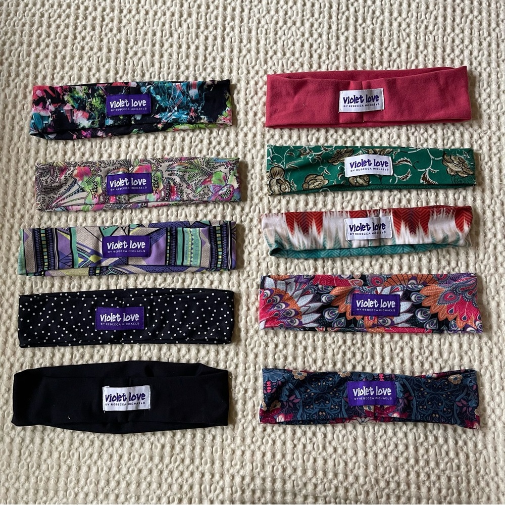 Violet Love Headbands - 10